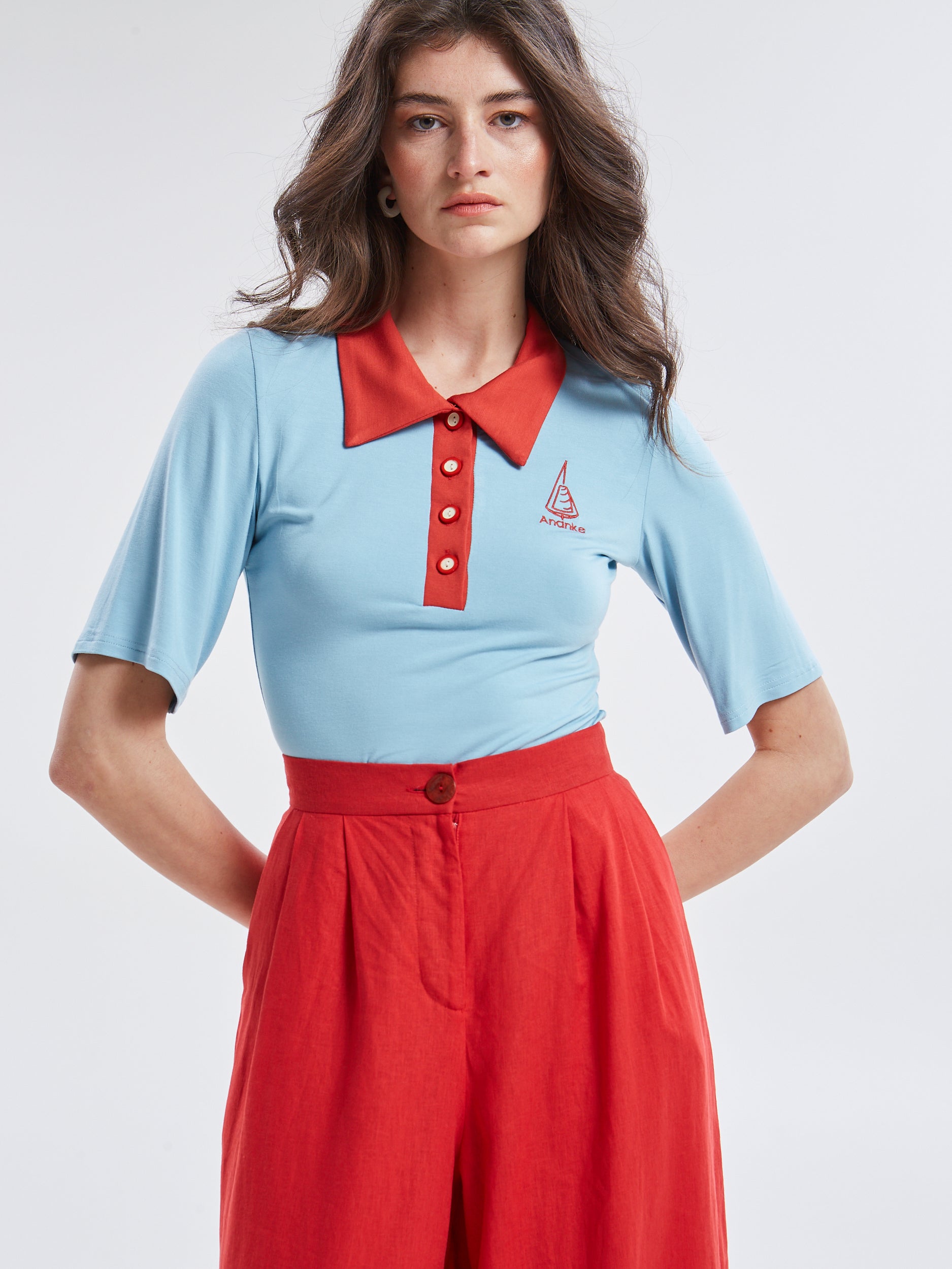 Yara polo ciel top