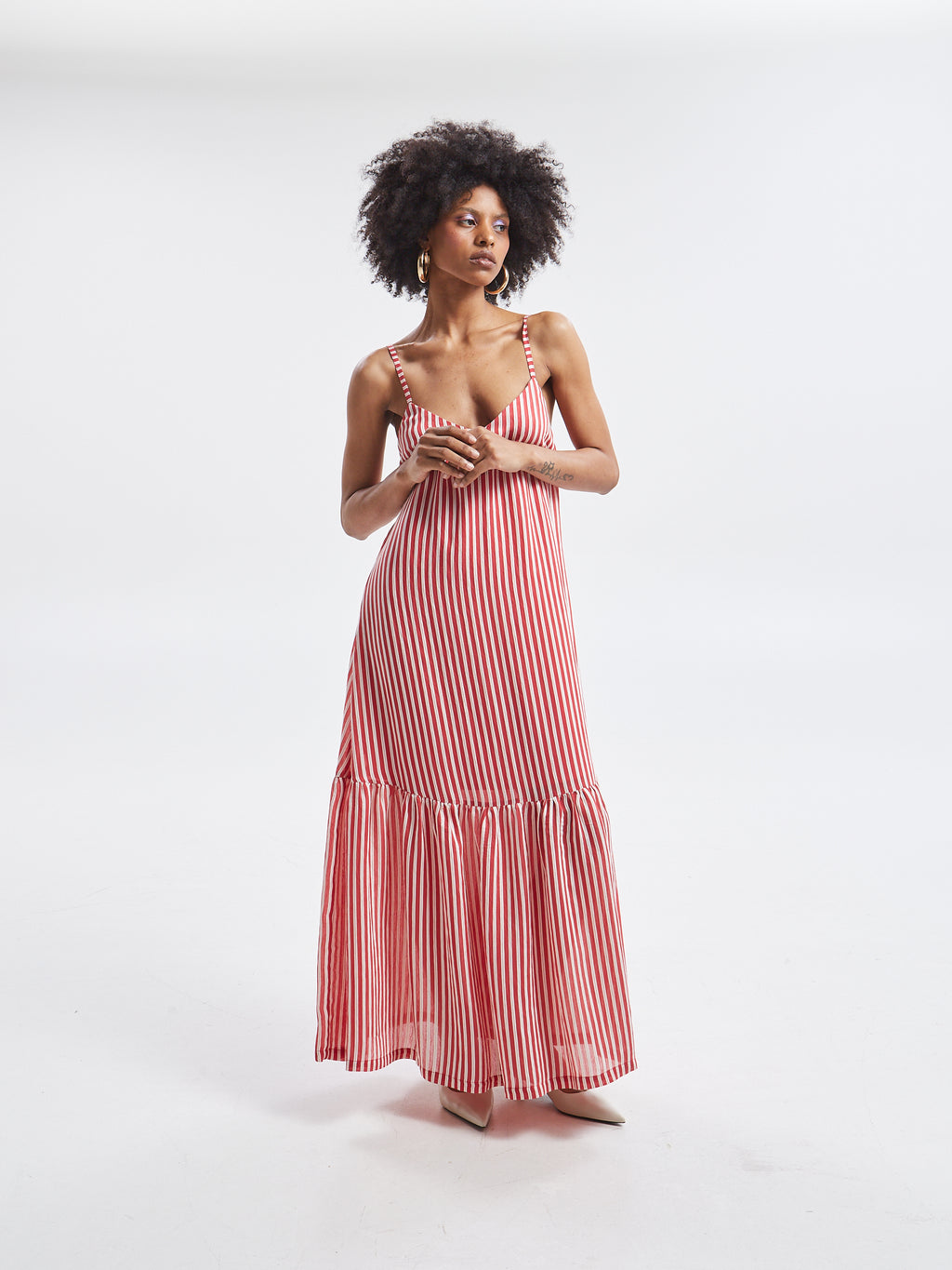 Liora striped red dress