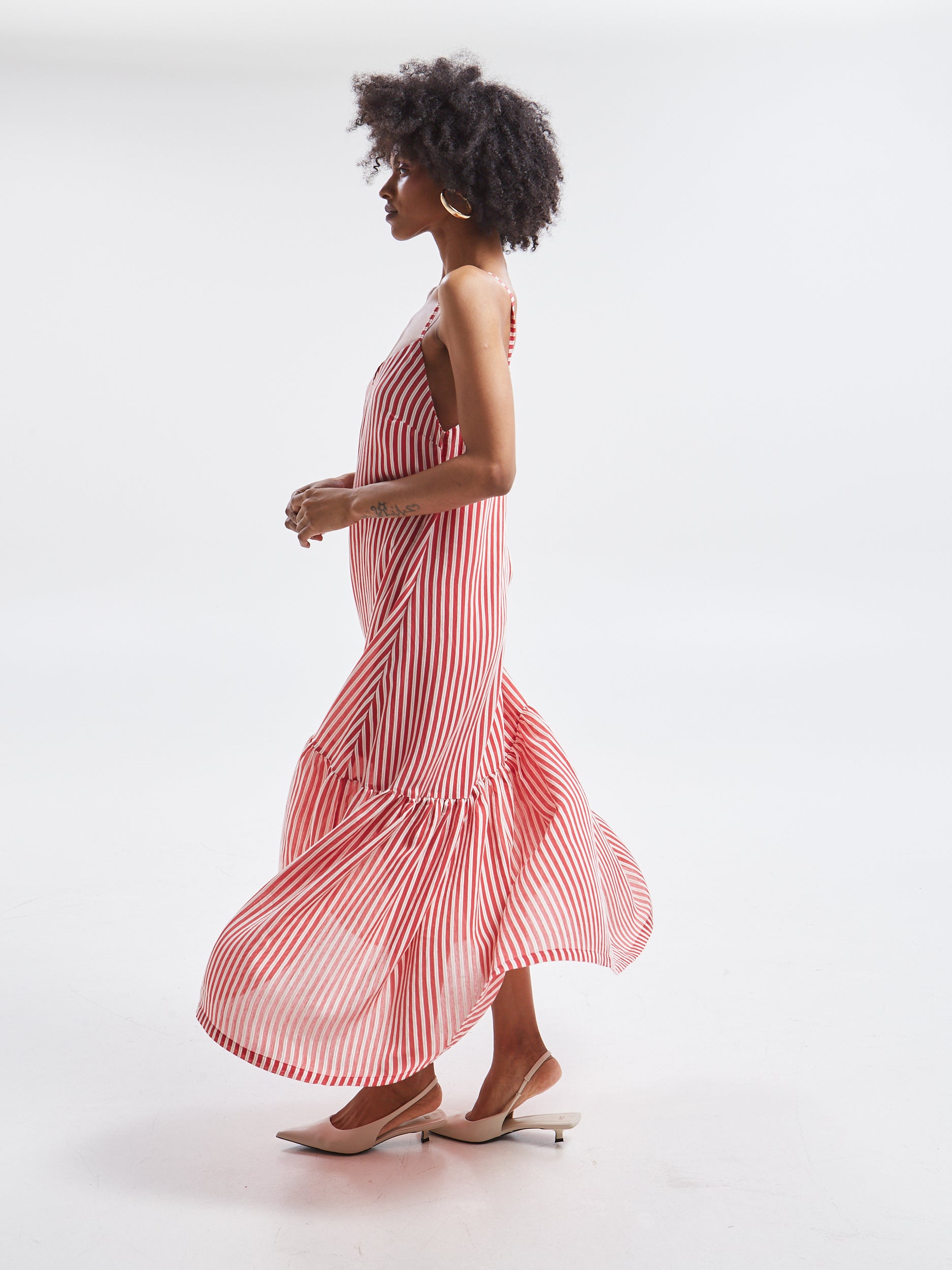 Liora striped red dress