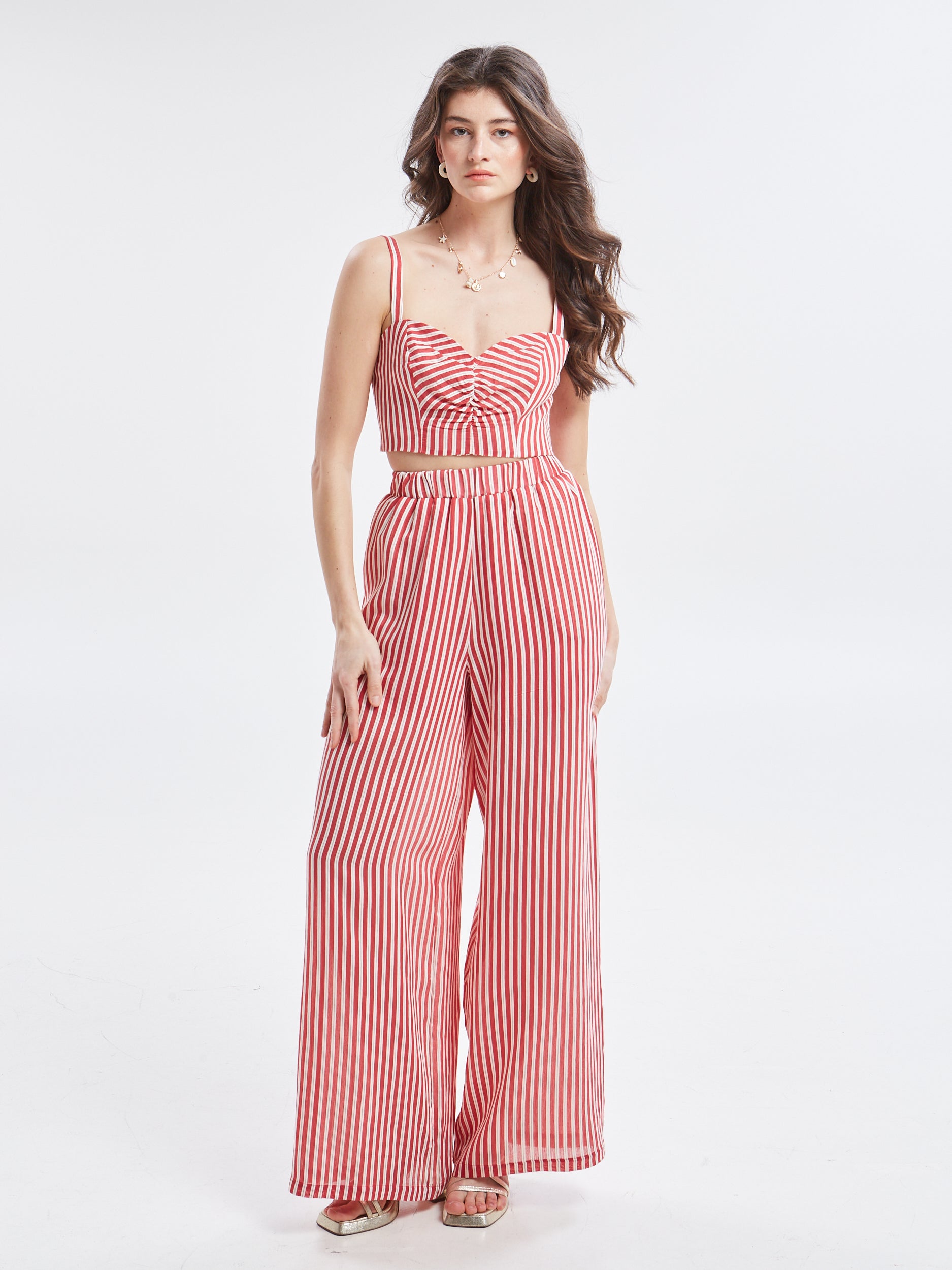 Liora striped red pants