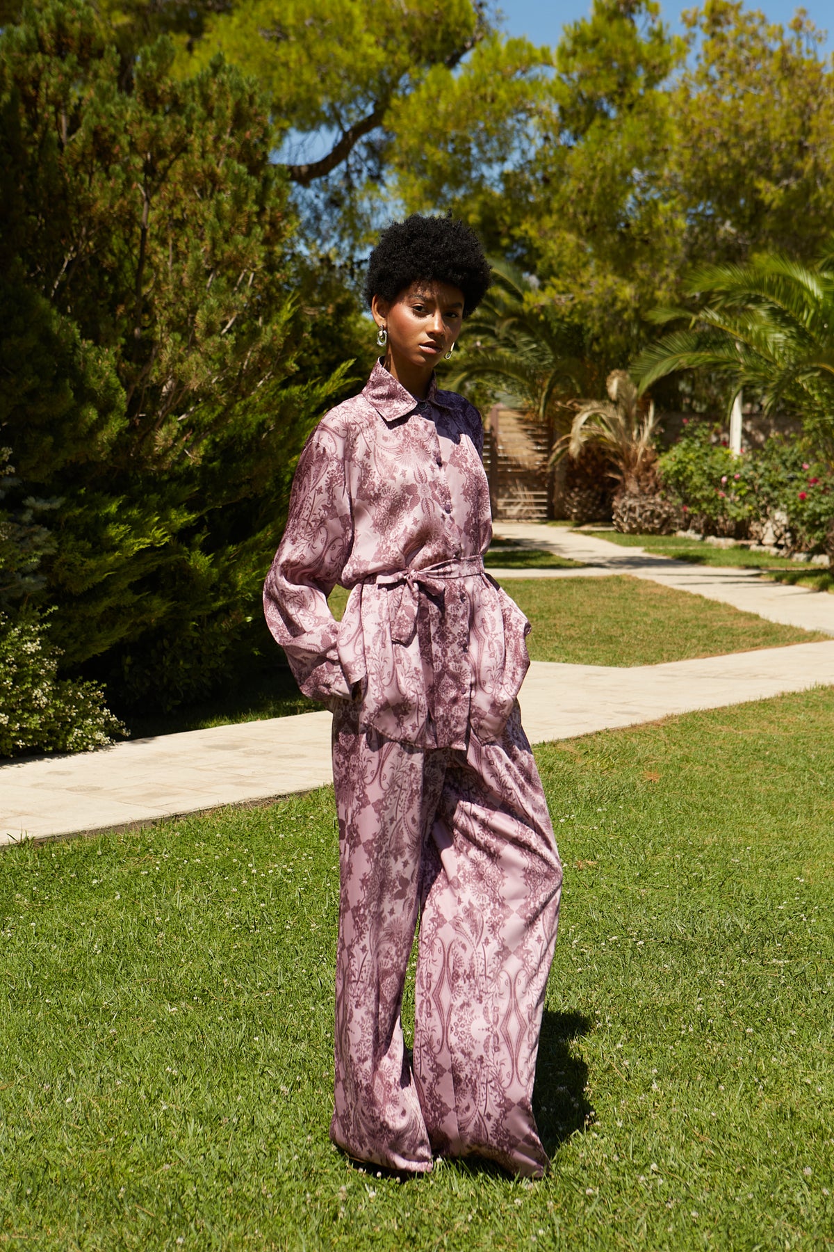 Dusty pink-bordeaux pants