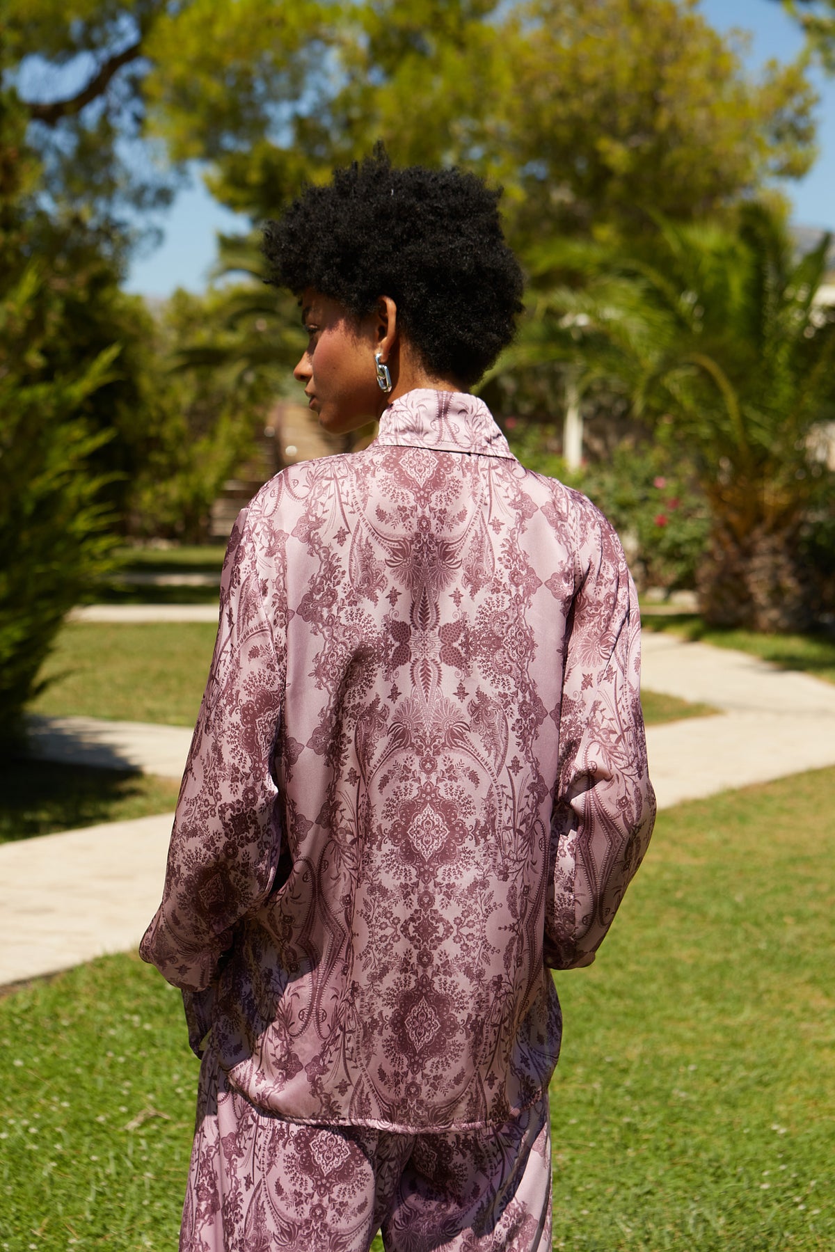 Dusty pink-bordeaux shirt