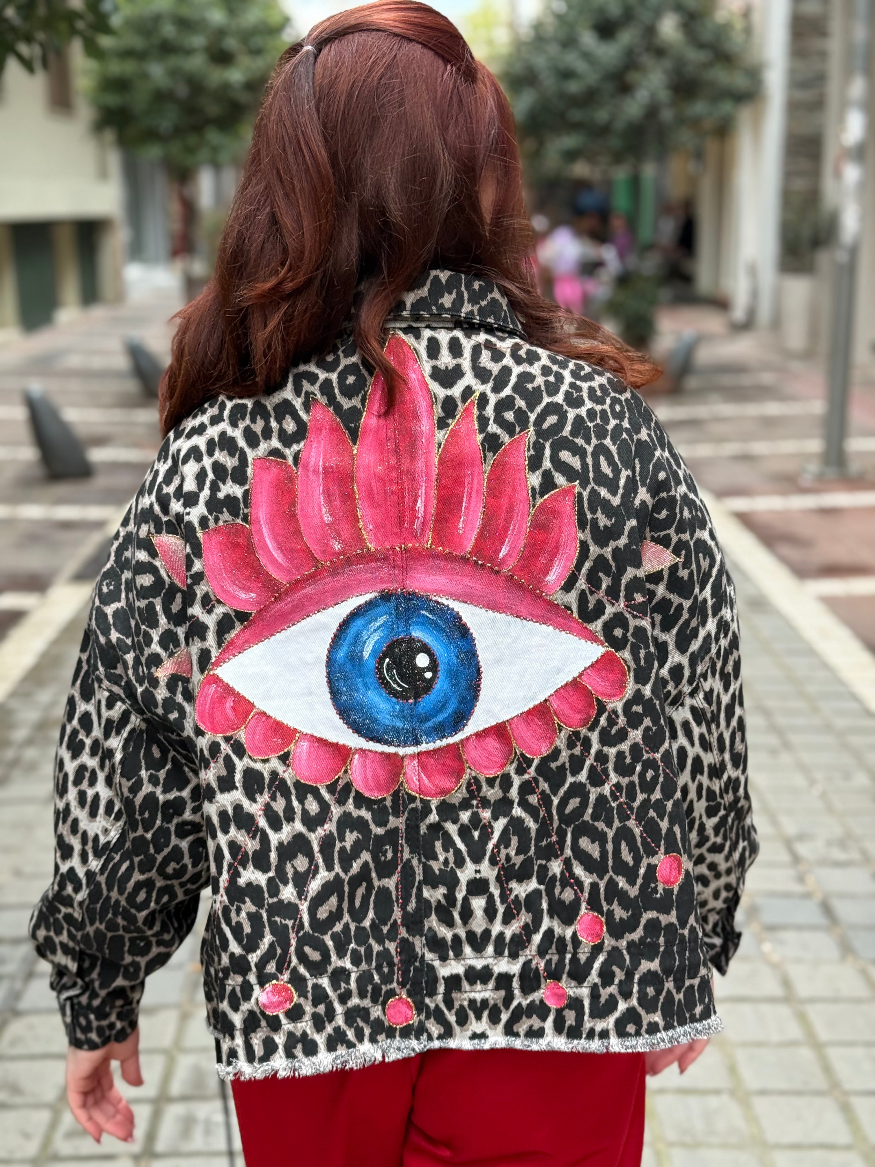 Animal print-pink eye jacket
