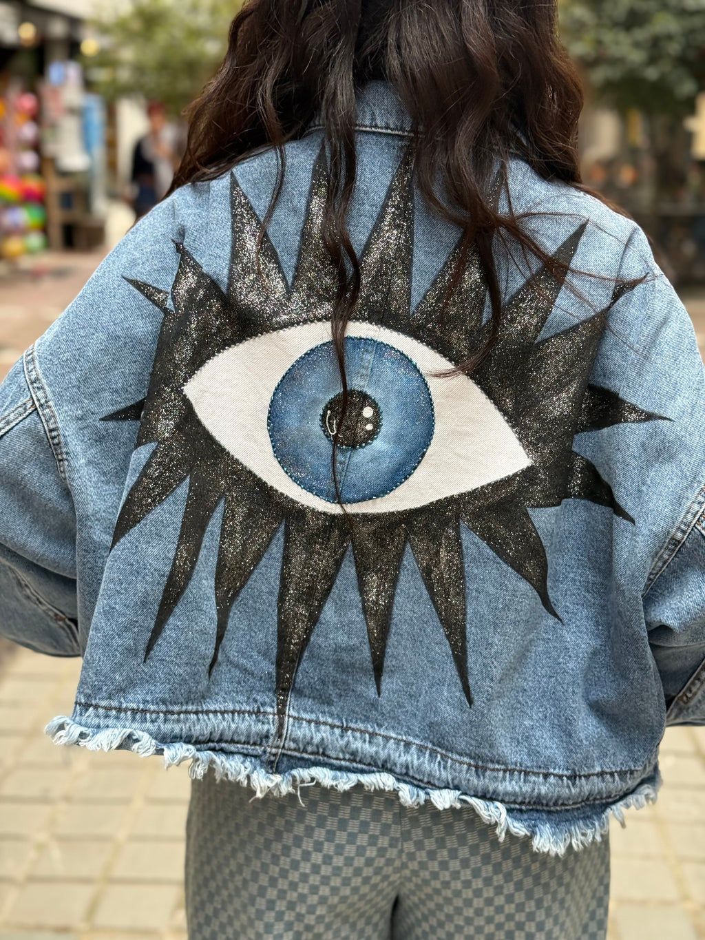 Denim black eye jacket