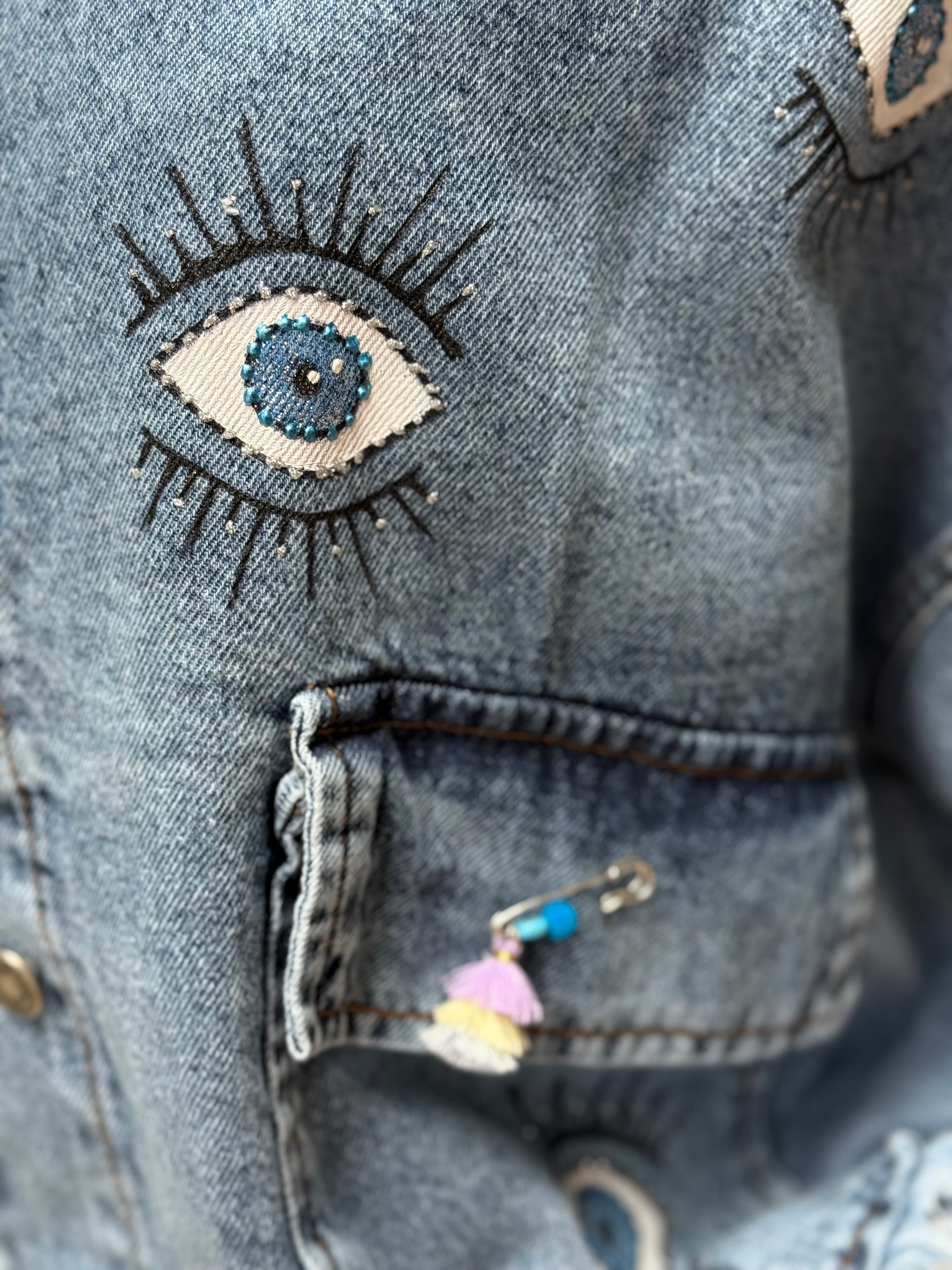 Denim black eye jacket