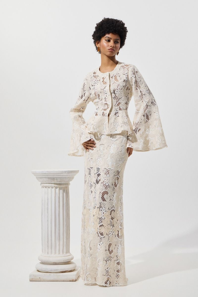 RE-EMBROIDERED LACE JACKET