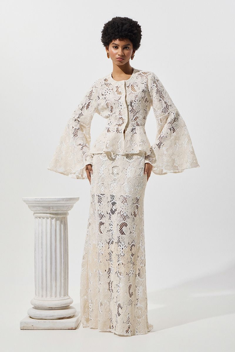 RE-EMBROIDERED LACE JACKET
