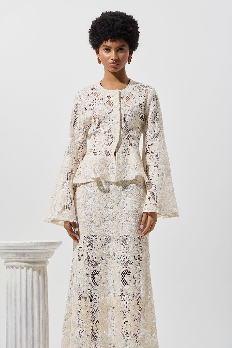 RE-EMBROIDERED LACE JACKET