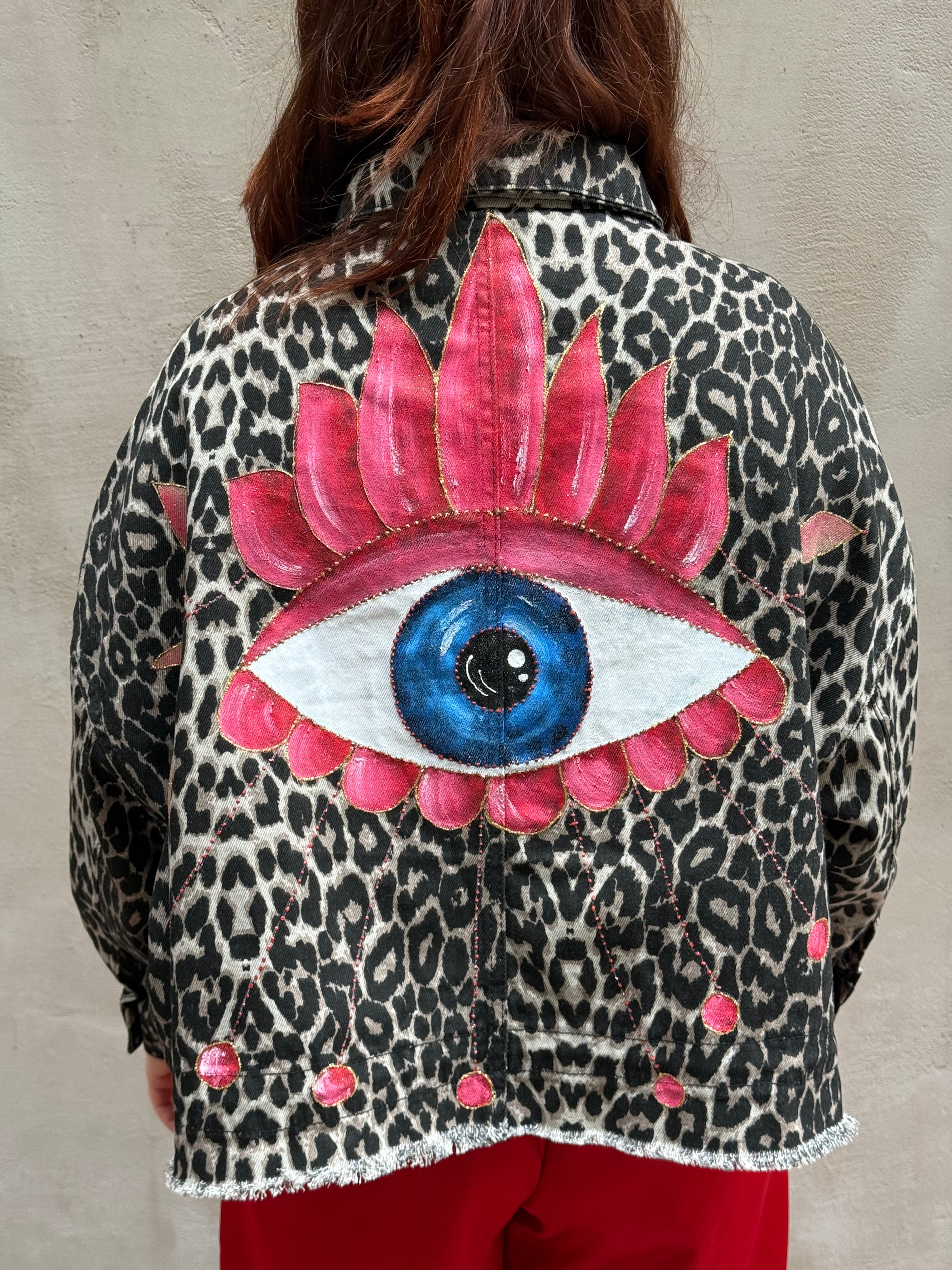 Animal print-pink eye jacket