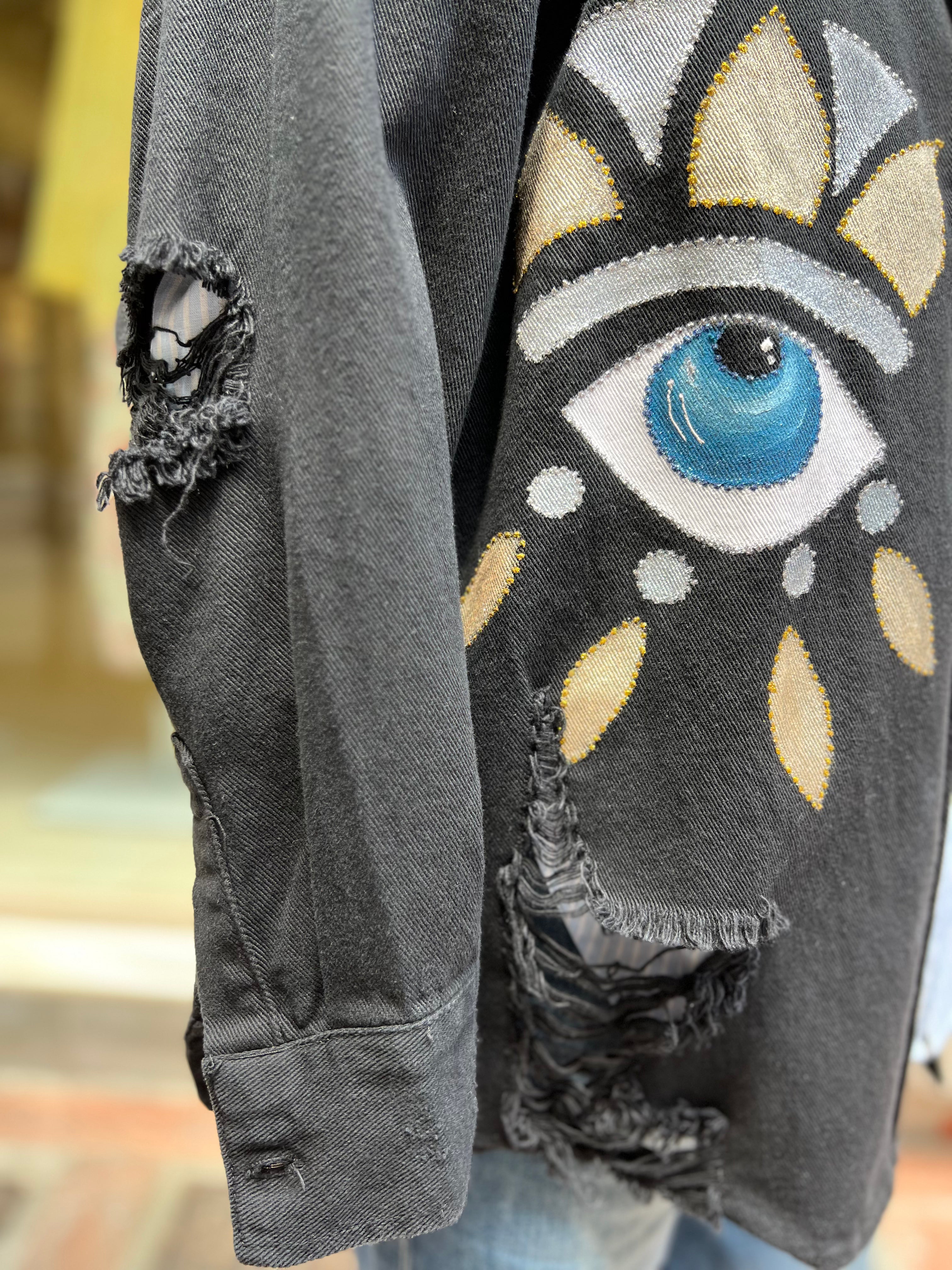 Black silver-gold jacket