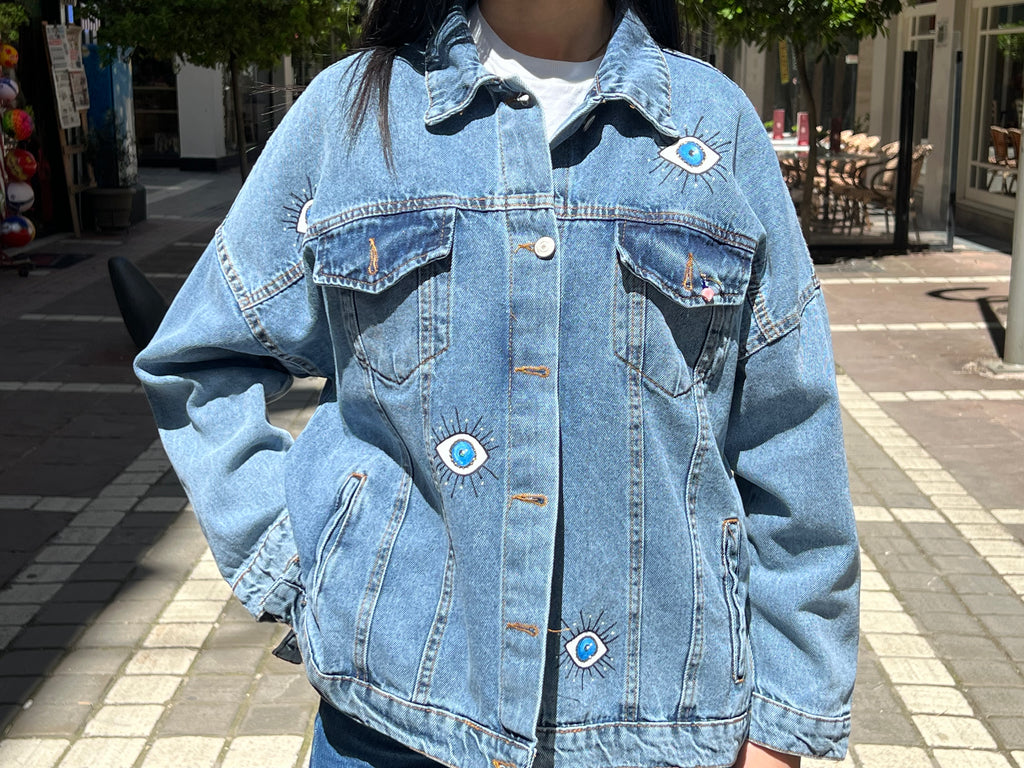 Denim-black eye jacket