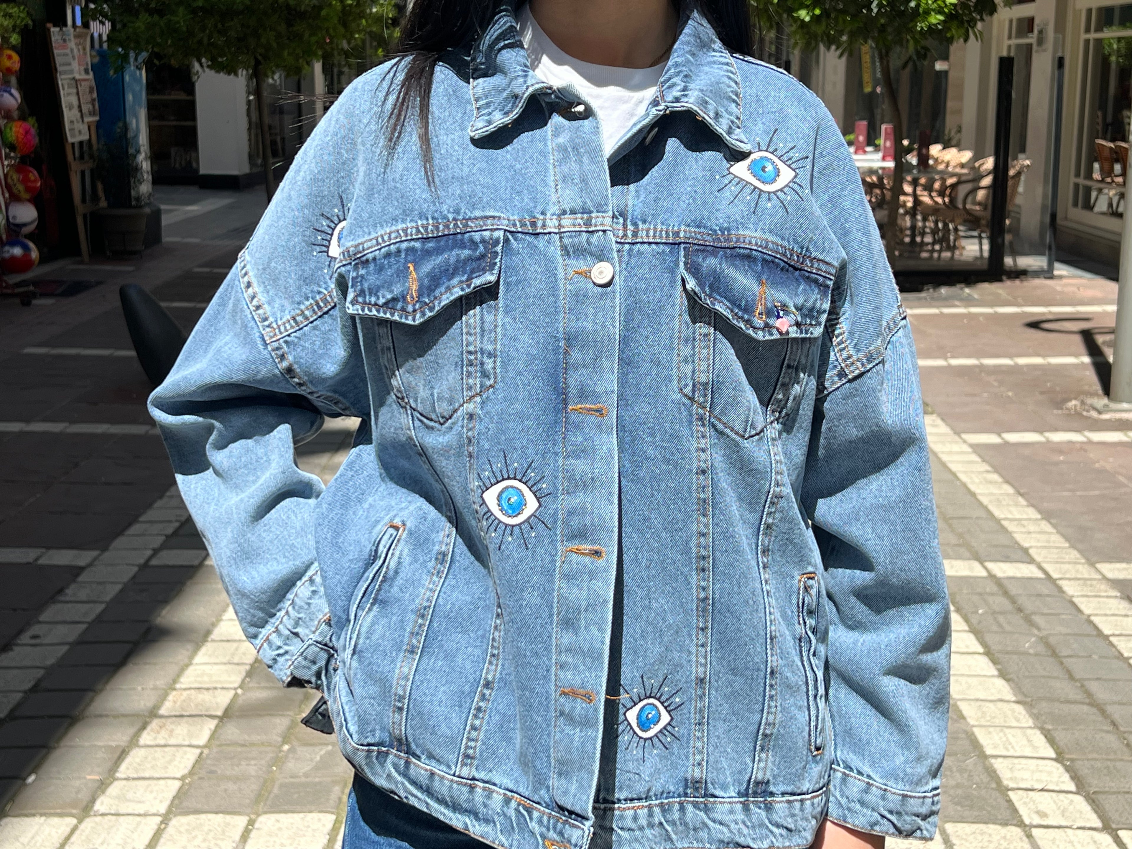 Denim-black eye jacket