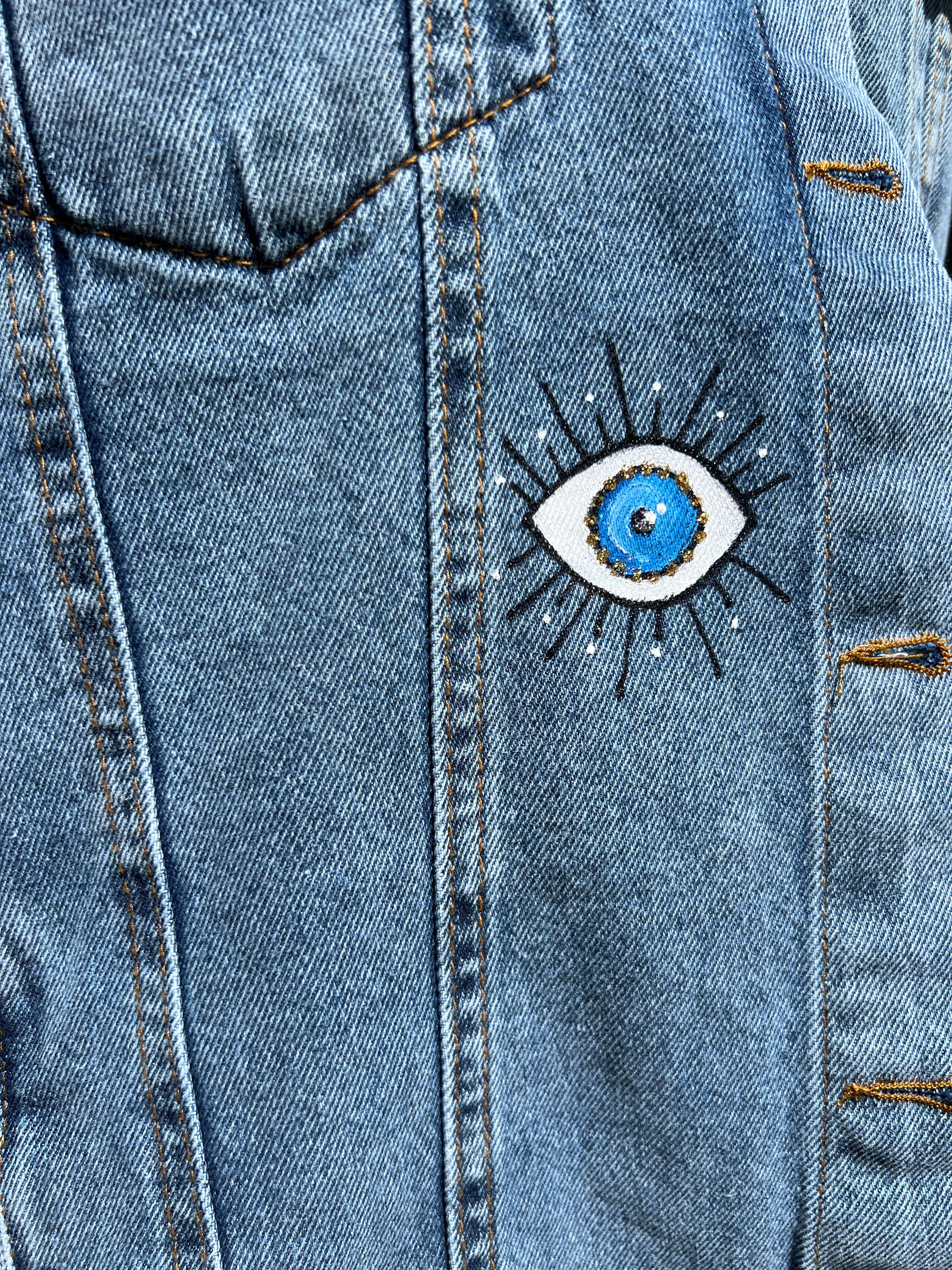 Denim-black eye jacket