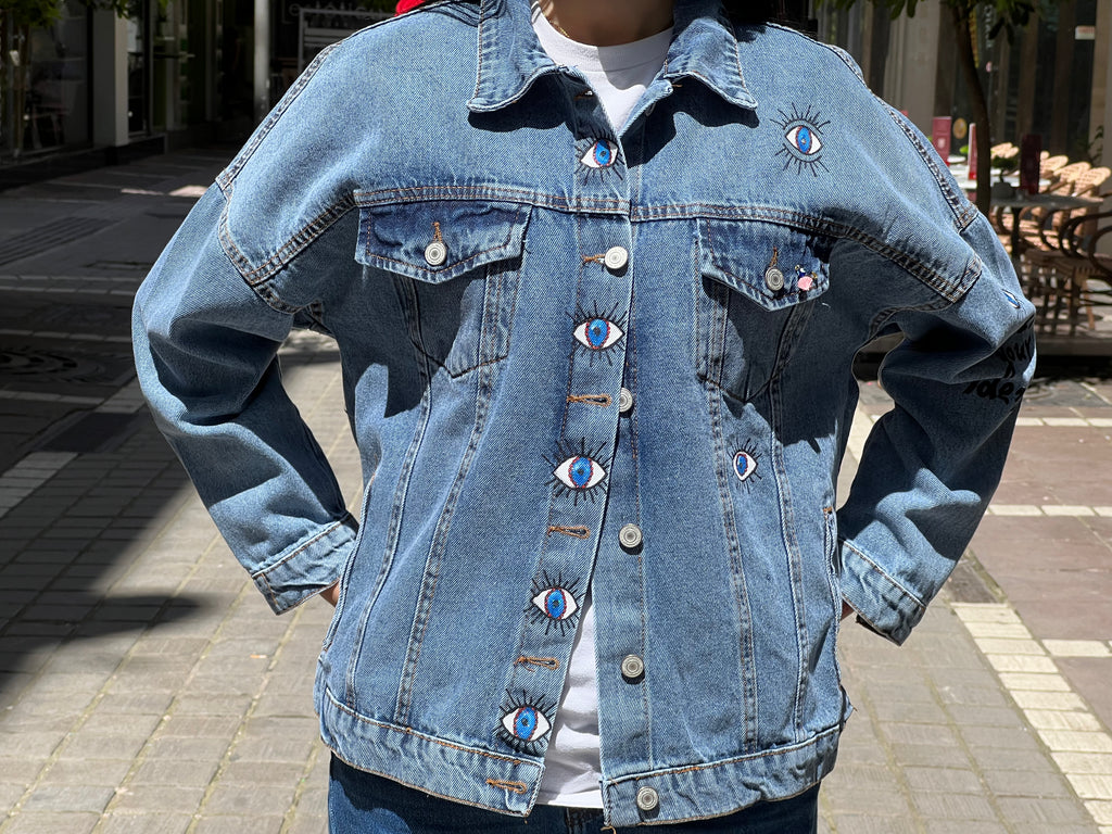 Denim-black eye jacket