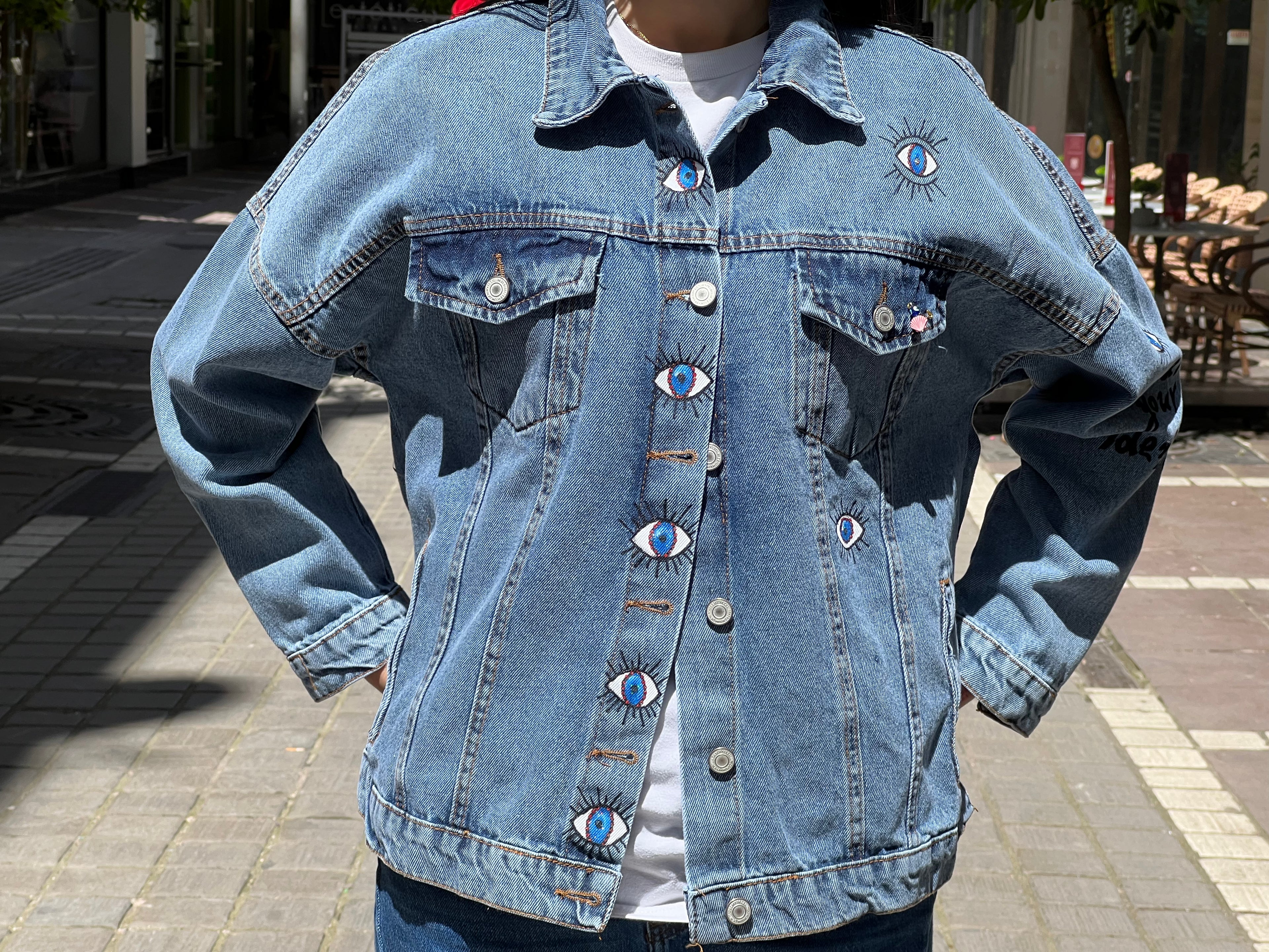 Denim-black eye jacket