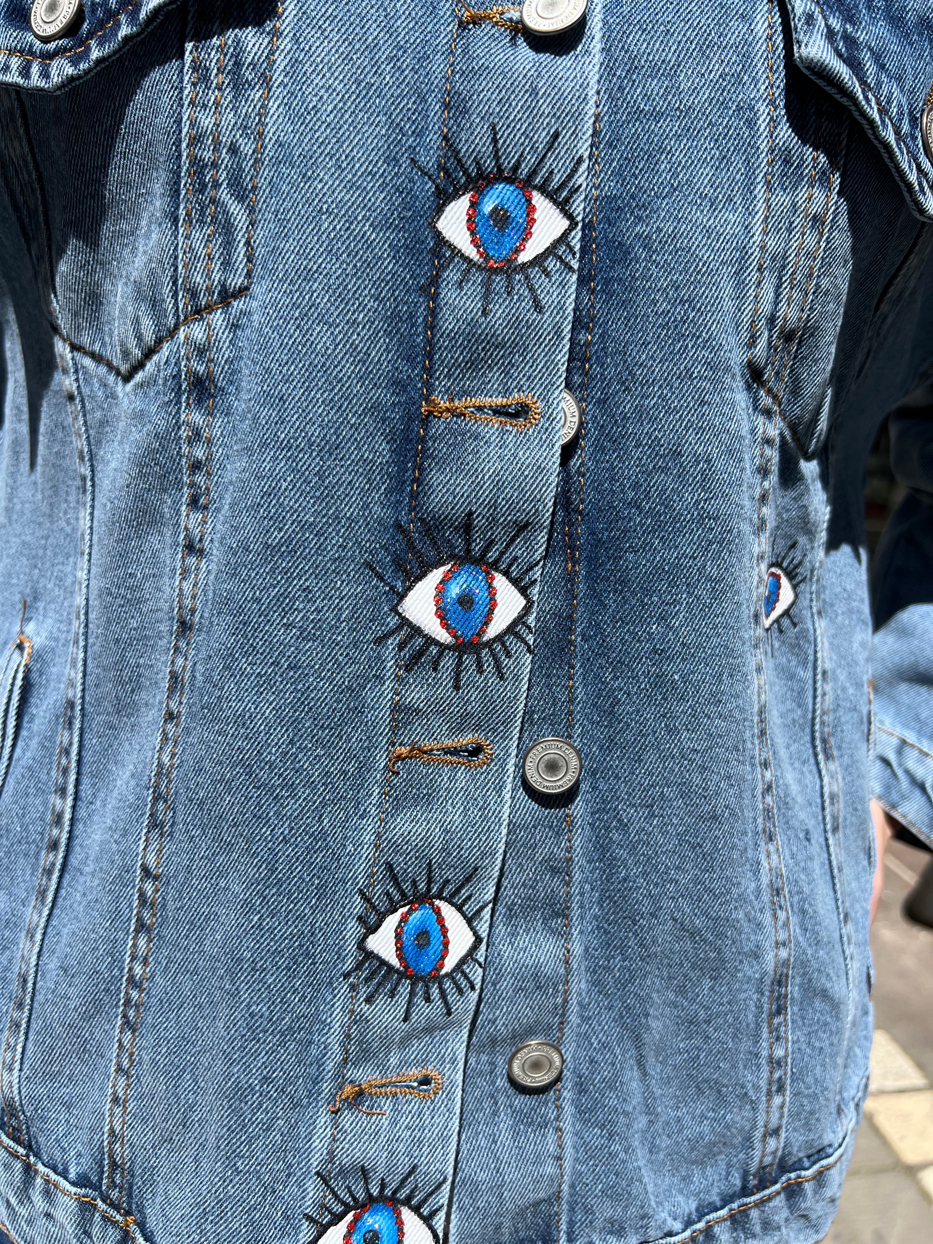 Denim-black eye jacket