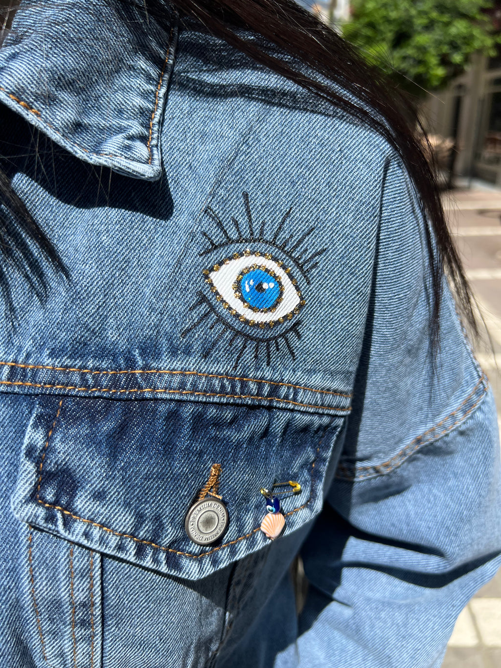 Denim-balck eye jacket