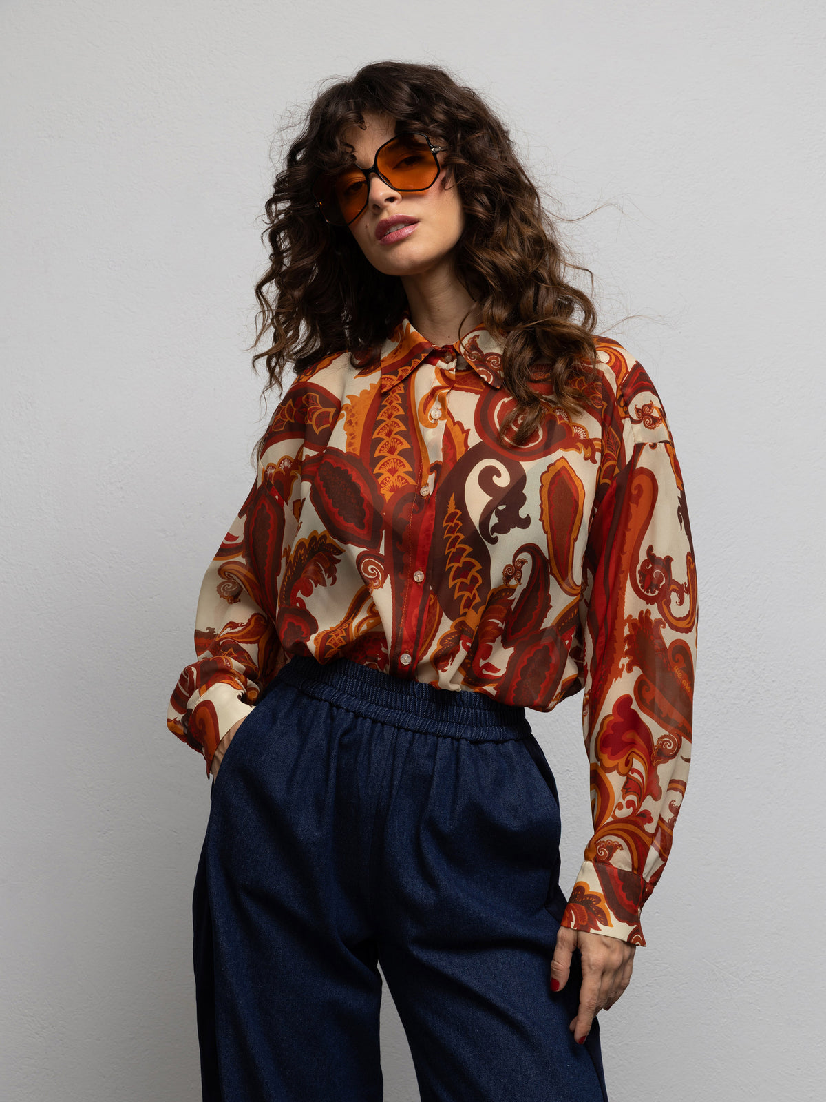 FREDDIE SHIRT - PAISLEY CREAM