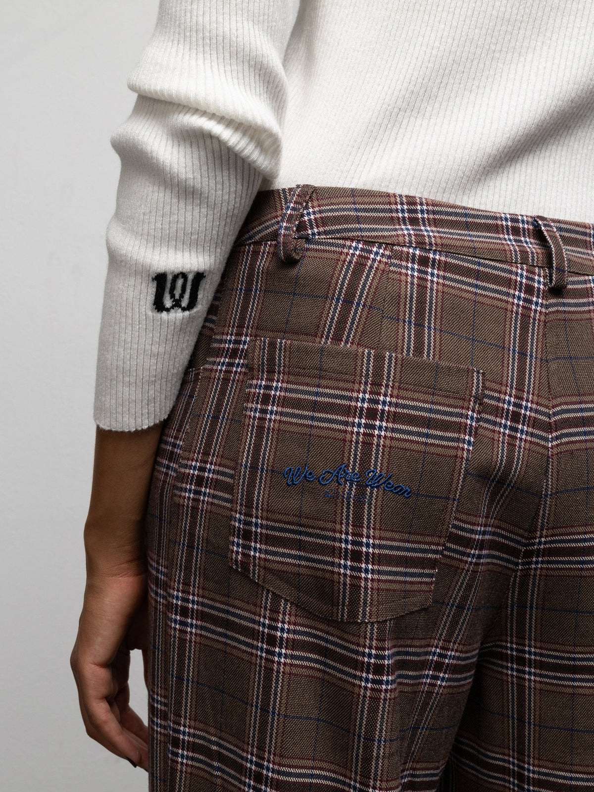 PATTI PANTS - CHECK BROWN