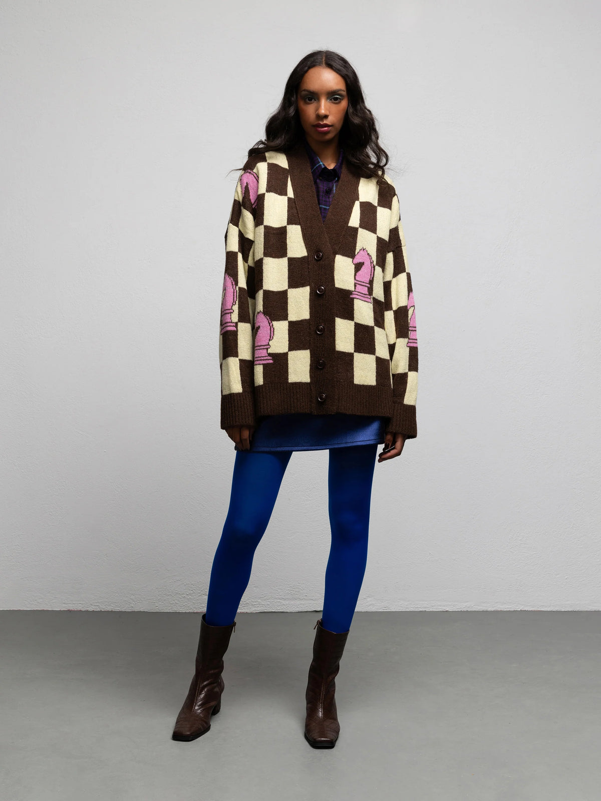 PALOMA KNIT CARDIGAN - CHESS YELLOW
