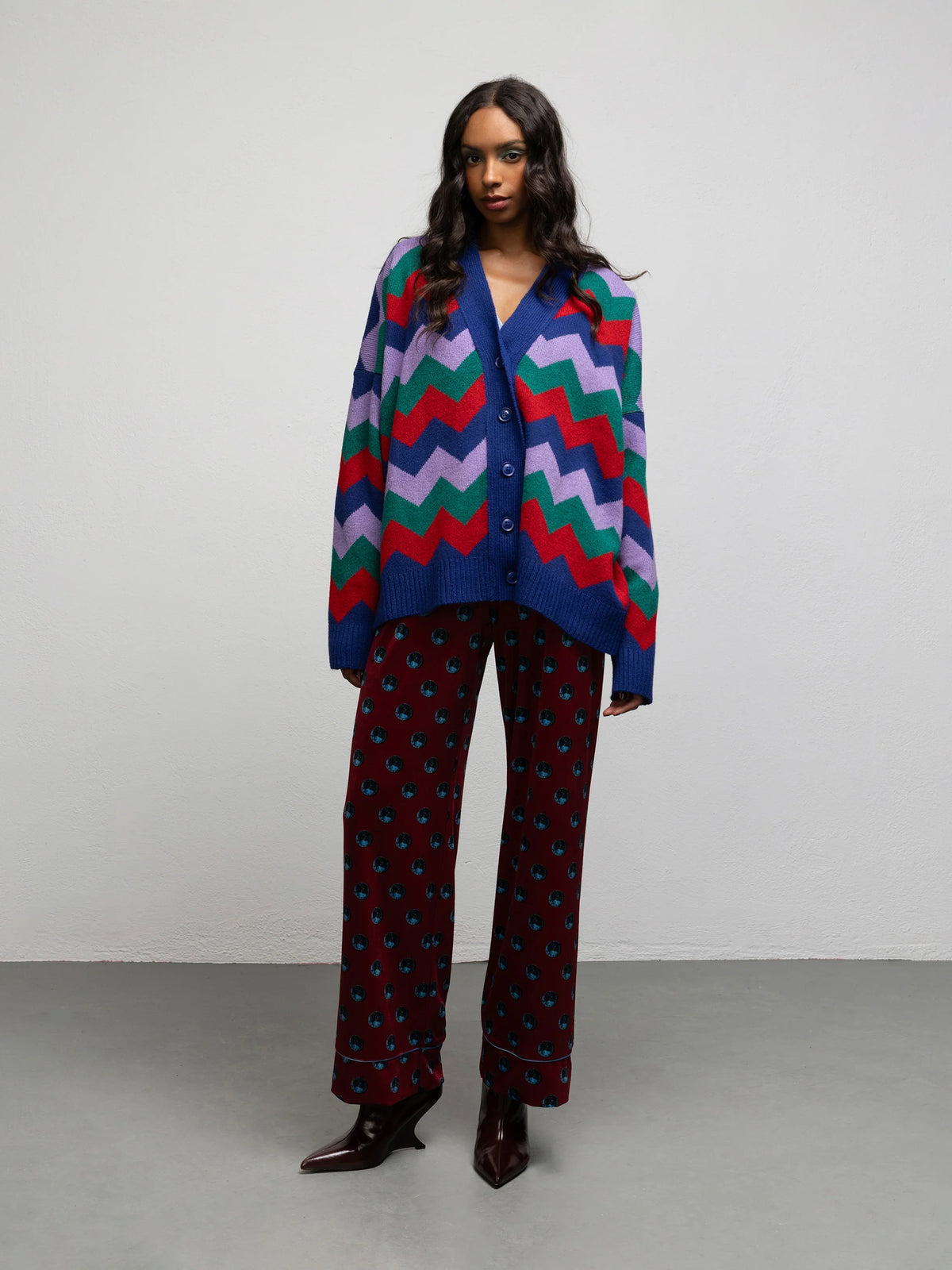 PALOMA KNIT CARDIGAN - ZIGZAG