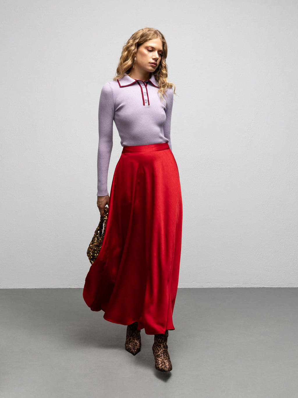 JACKIE POLO TOP - LILAC