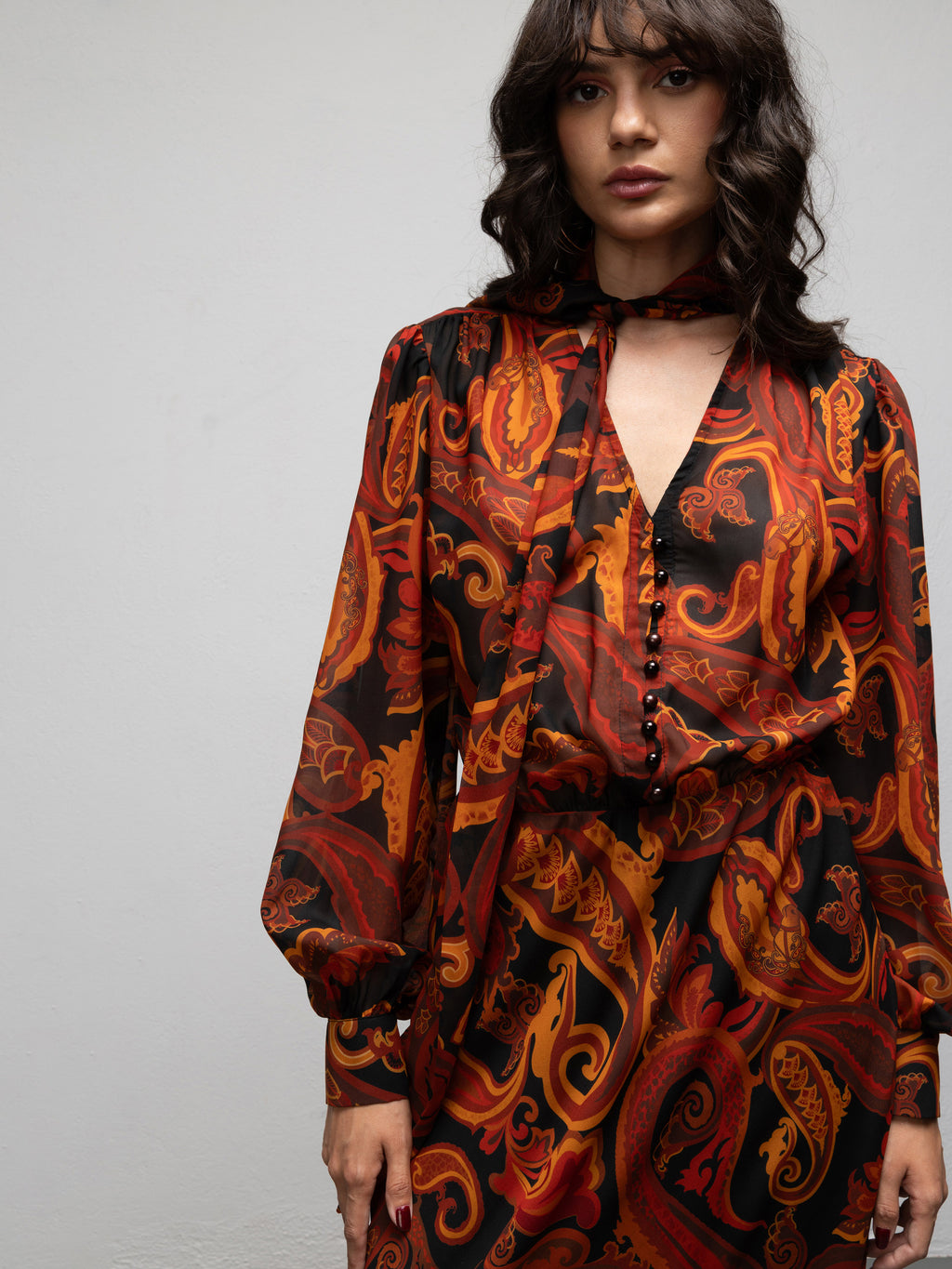 MERCER DRESS - PAISLEY BLACK
