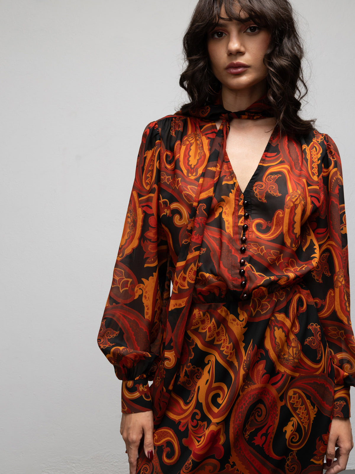 MERCER DRESS - PAISLEY BLACK