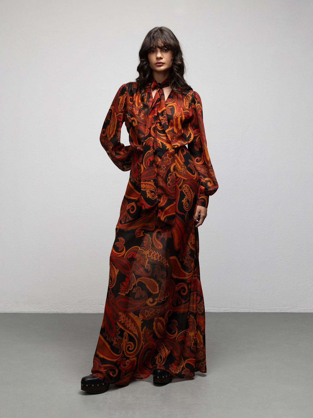 MERCER DRESS - PAISLEY BLACK