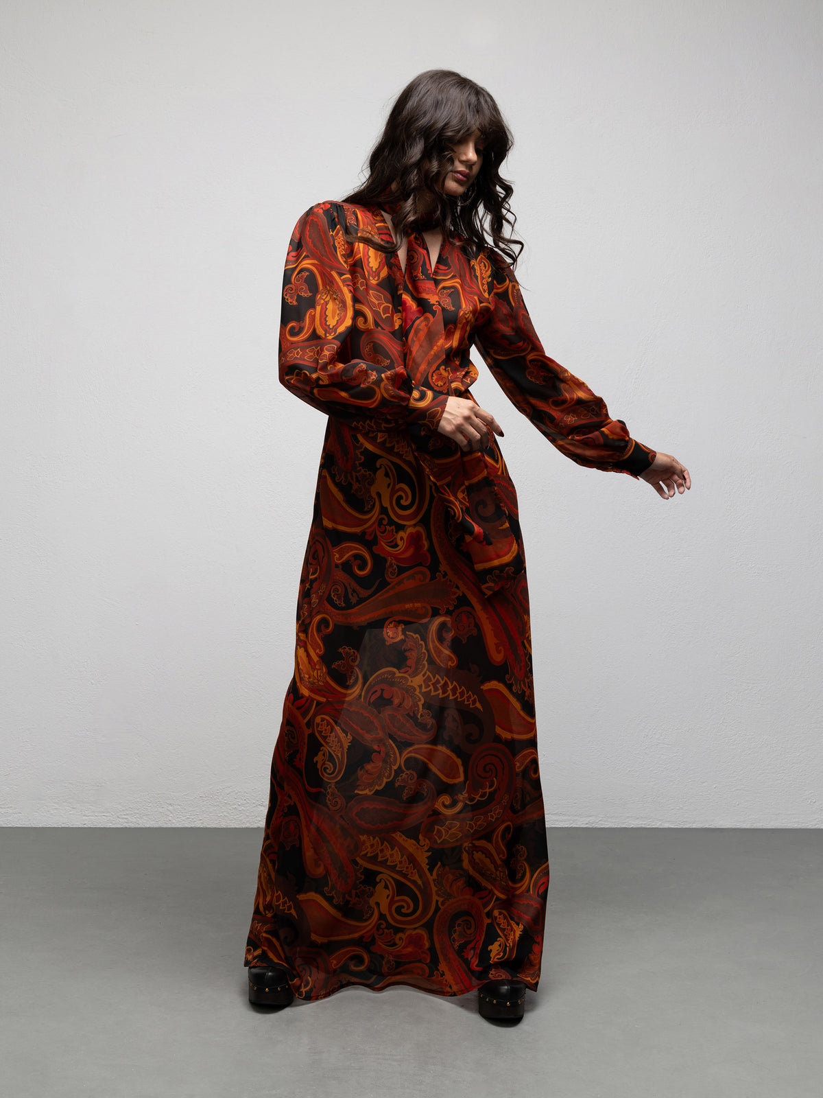 MERCER DRESS - PAISLEY BLACK
