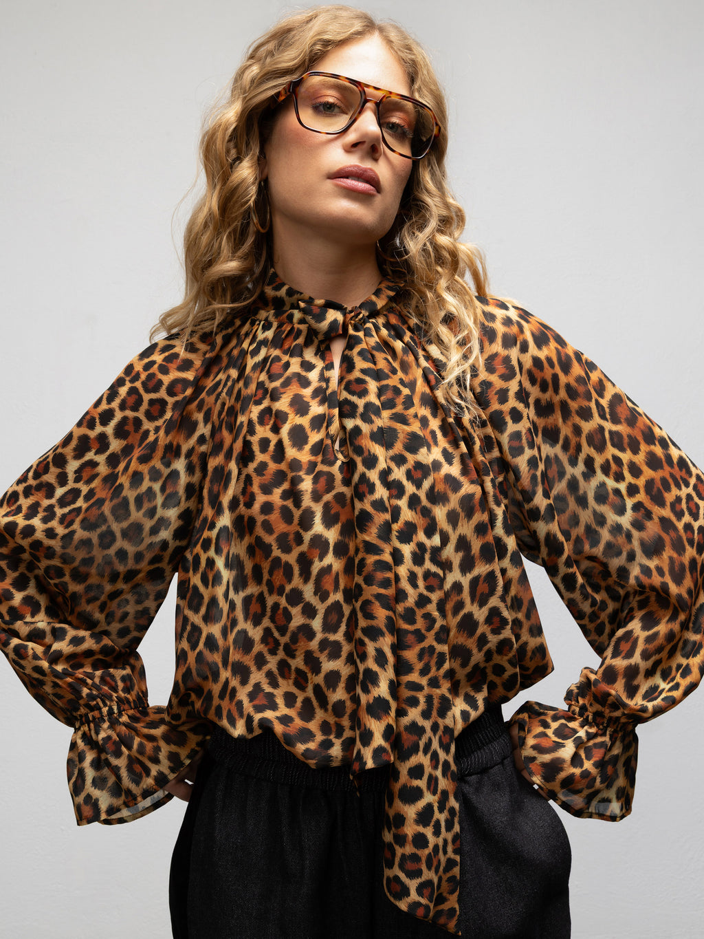 MELODY BLOUSE - LEOPARD