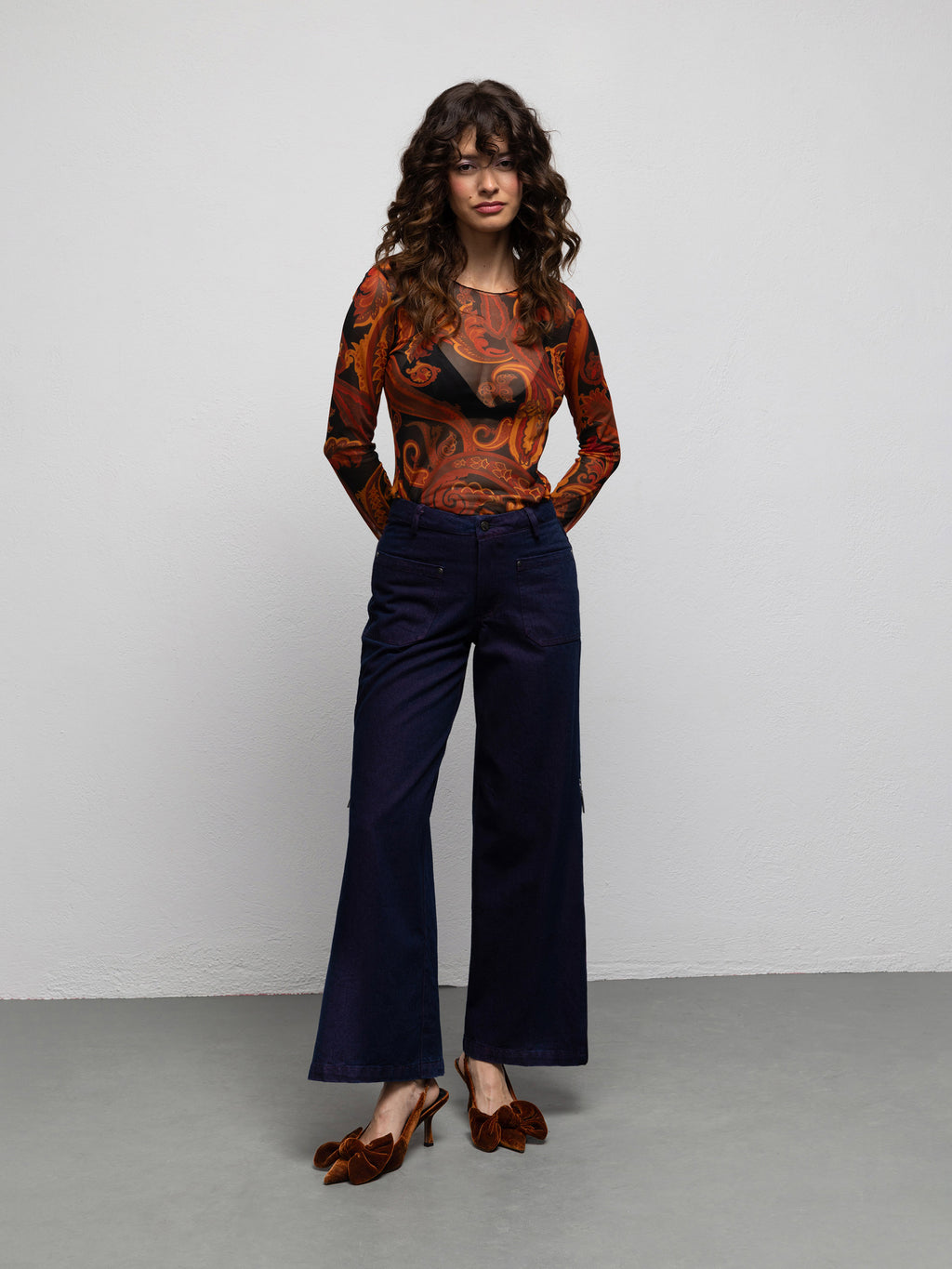 REMIX TOP - PAISLEY BLACK