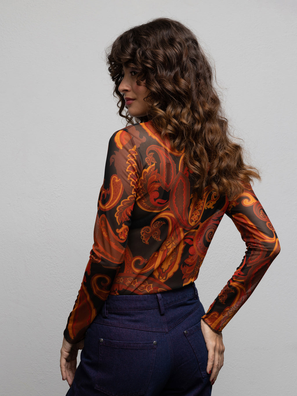 REMIX TOP - PAISLEY BLACK
