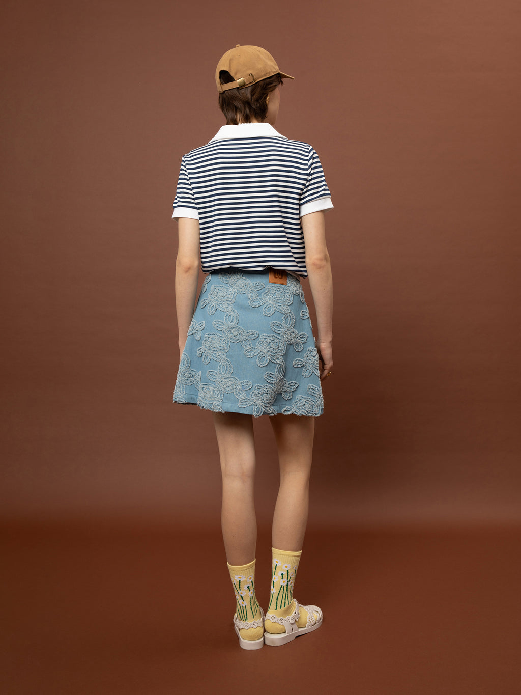 BUTTON DENIM MINI SKIRT