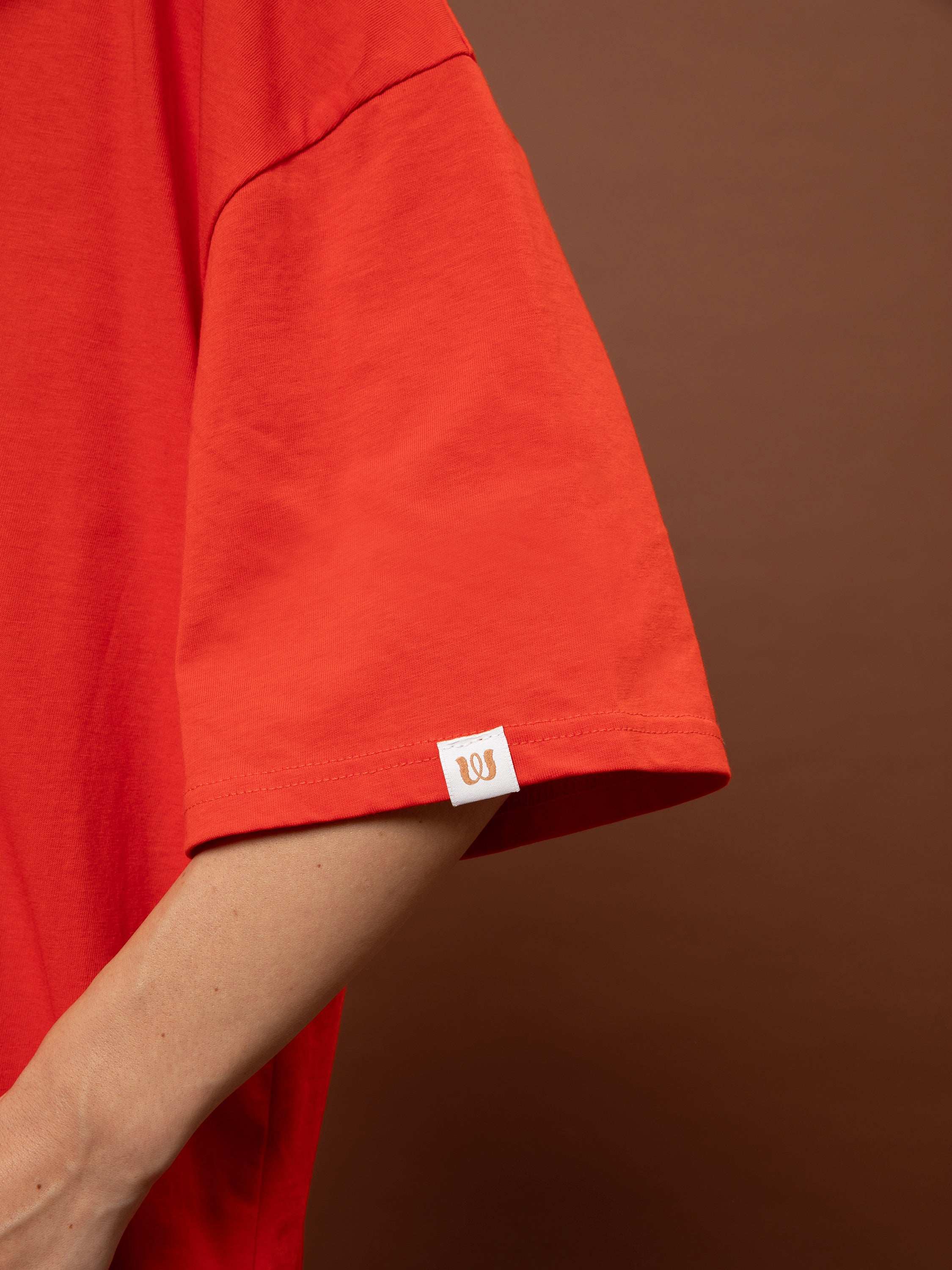 OVERSIZED MAXI T-SHIRT-DRESS RED