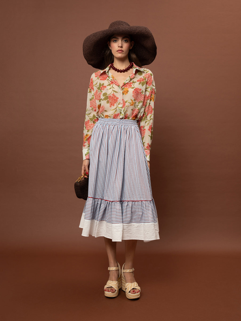 OVERSIZED CHIFFON SHIRT - ORTANSIES IVORY