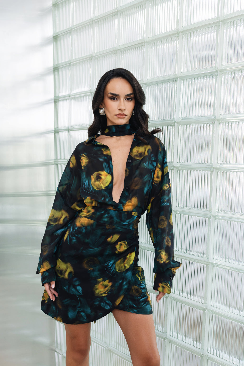 Iris wrap skirt