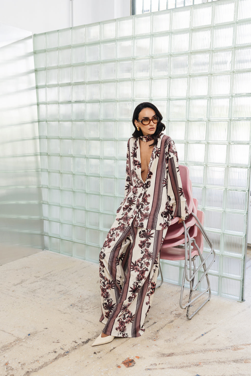 Celine Burgundy Velvet Kimono