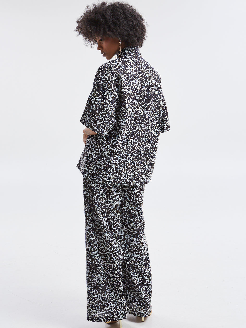 Aurelia broderie black pants