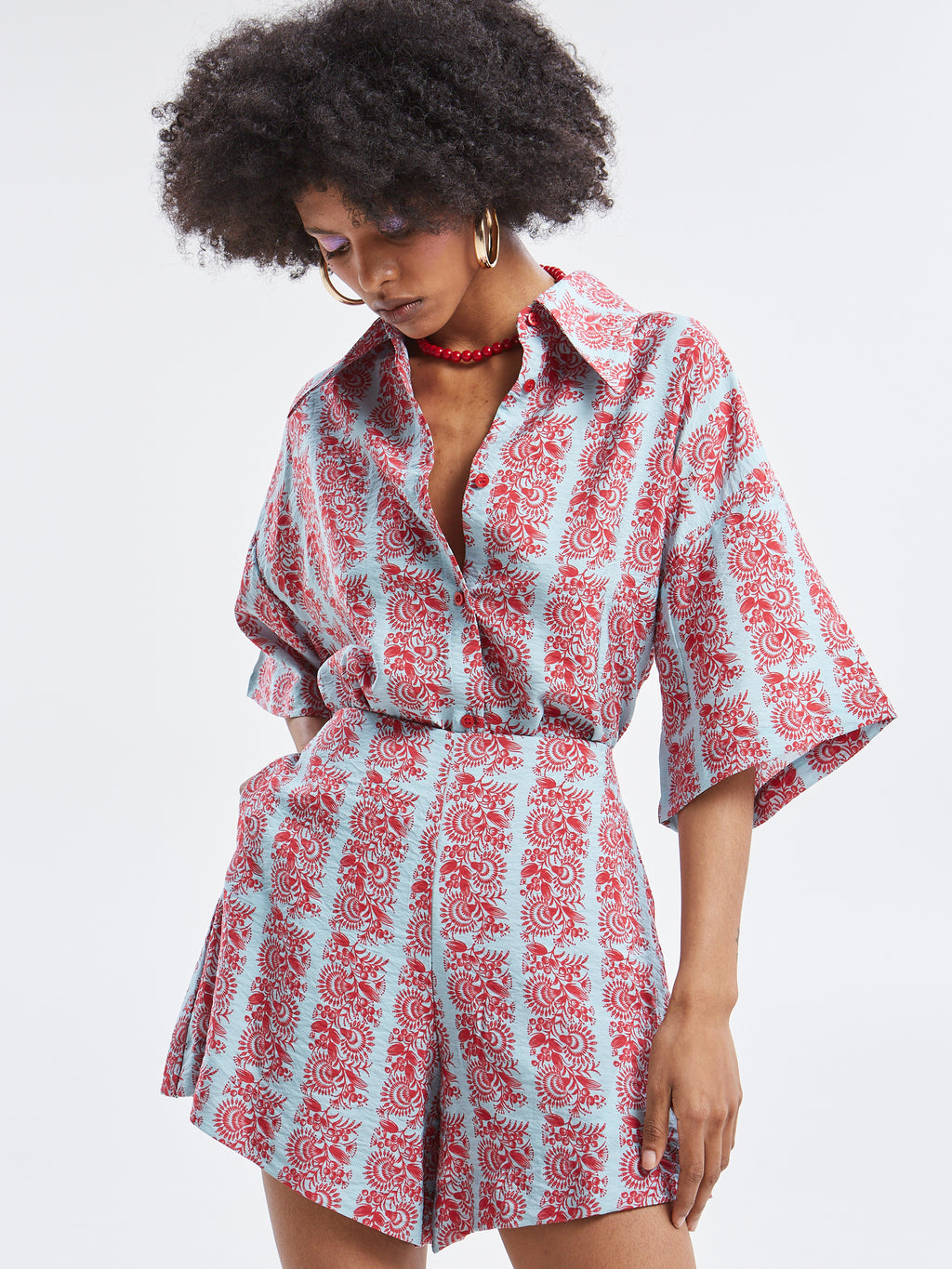Frances rayon floral shirt