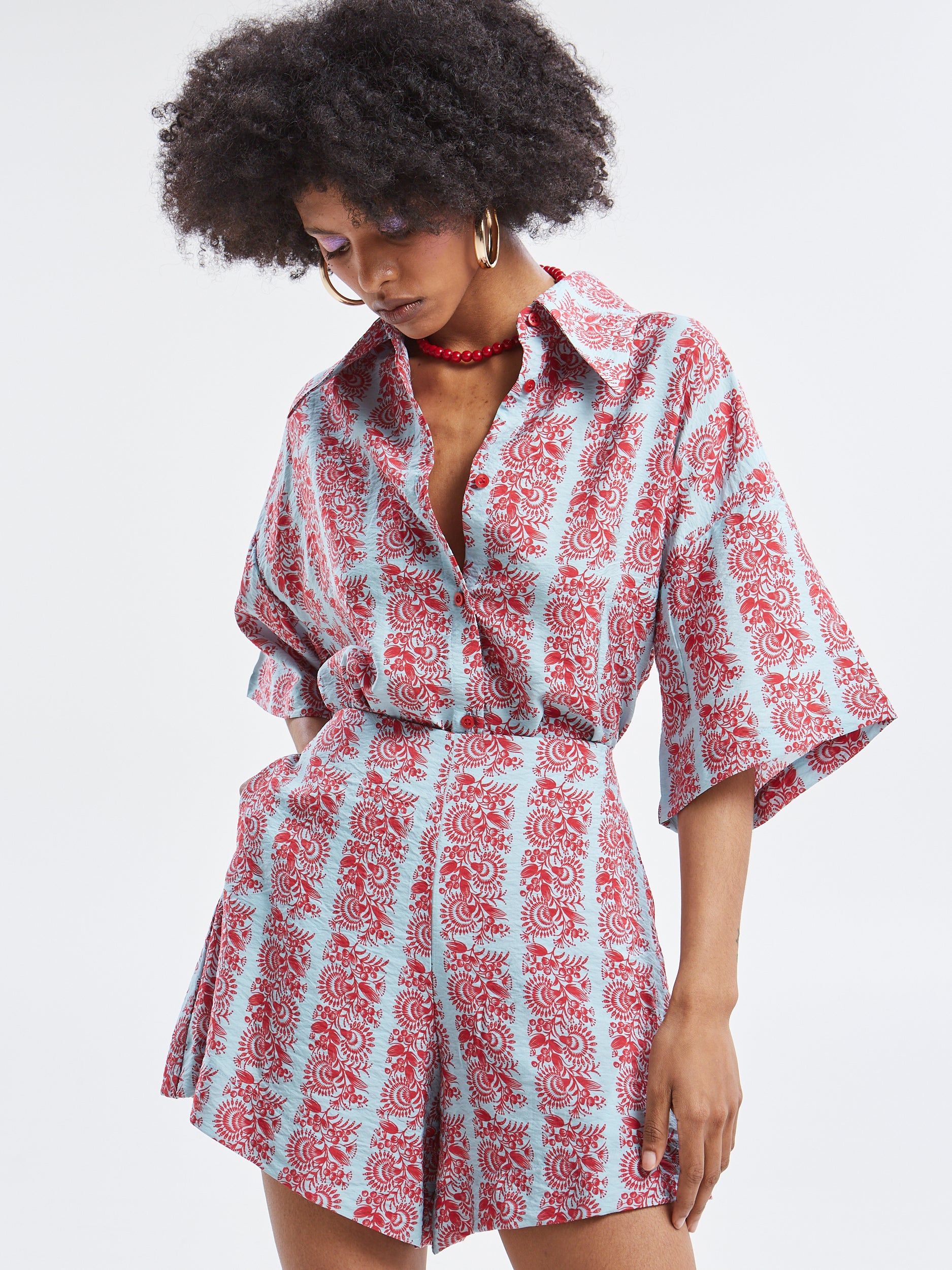 Frances rayon floral shirt