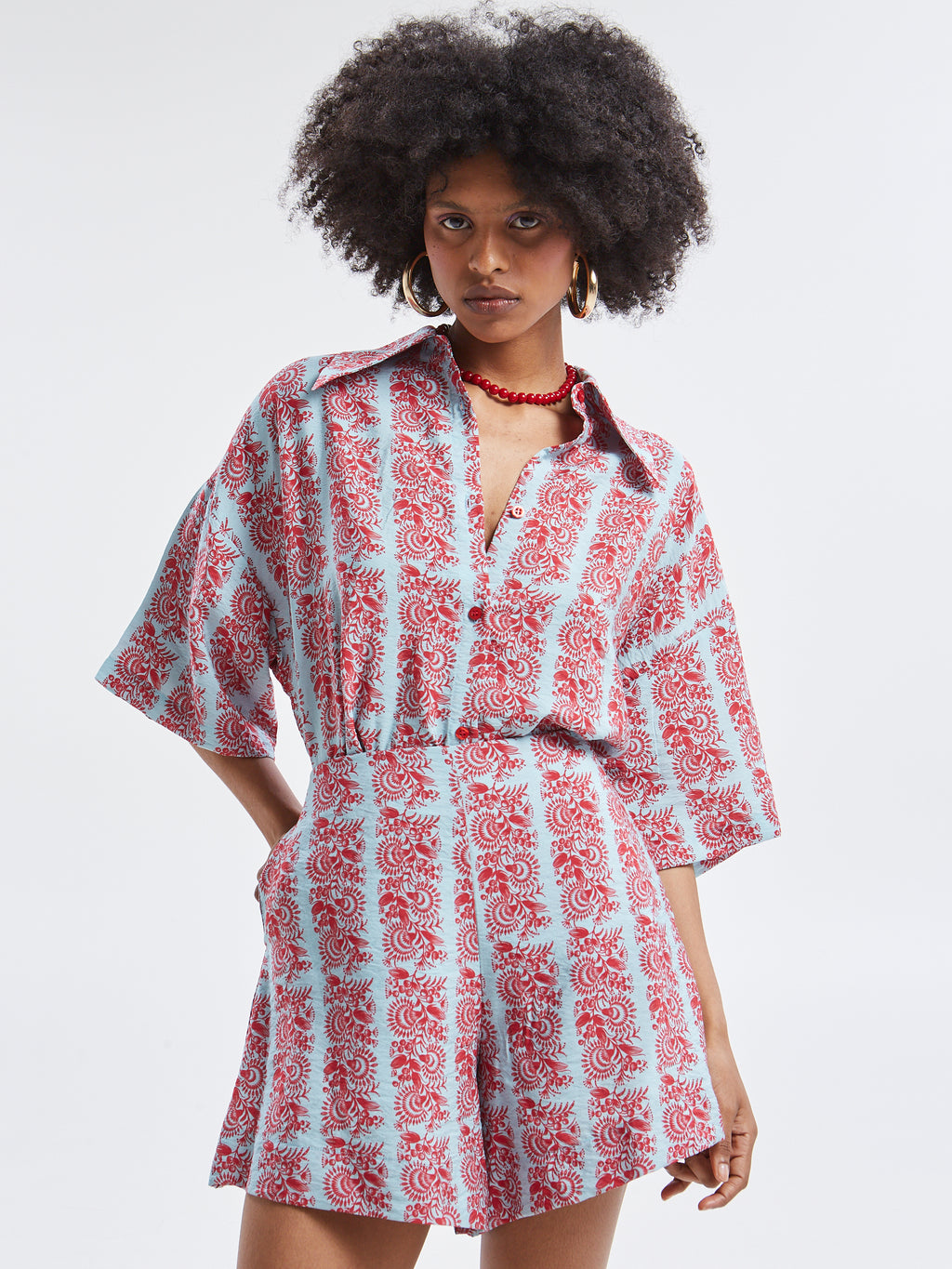 Frances rayon floral shirt