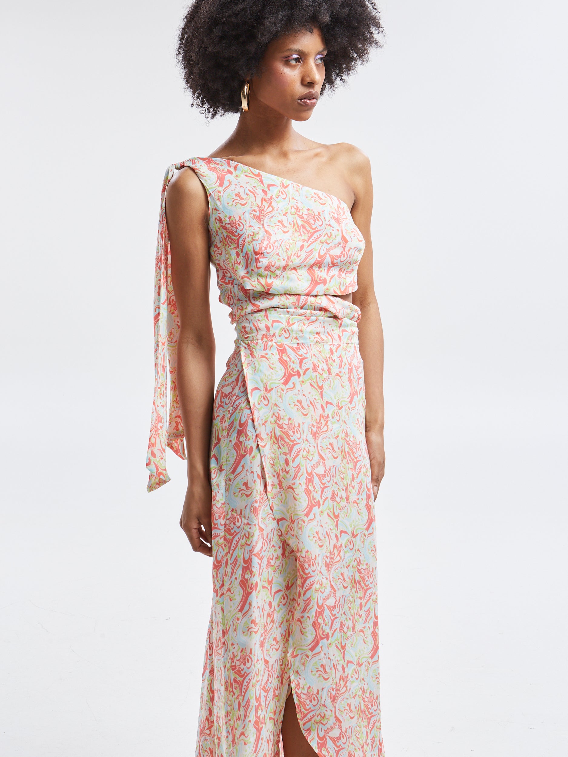 Ariselle cupro one shoulder top
