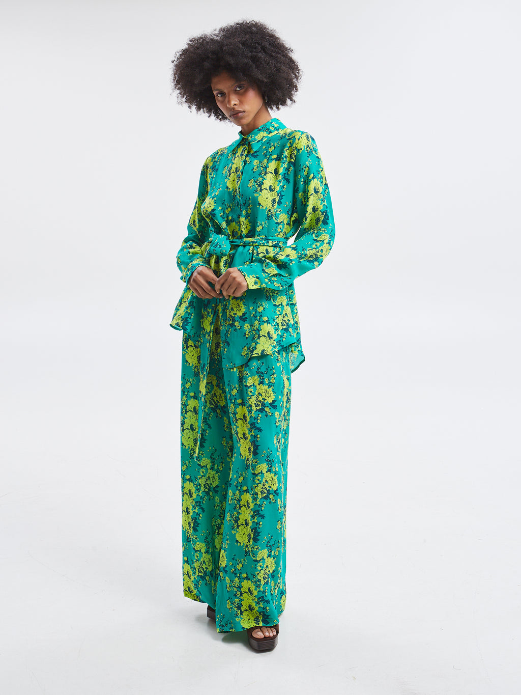 Tahlia cupro floral pants