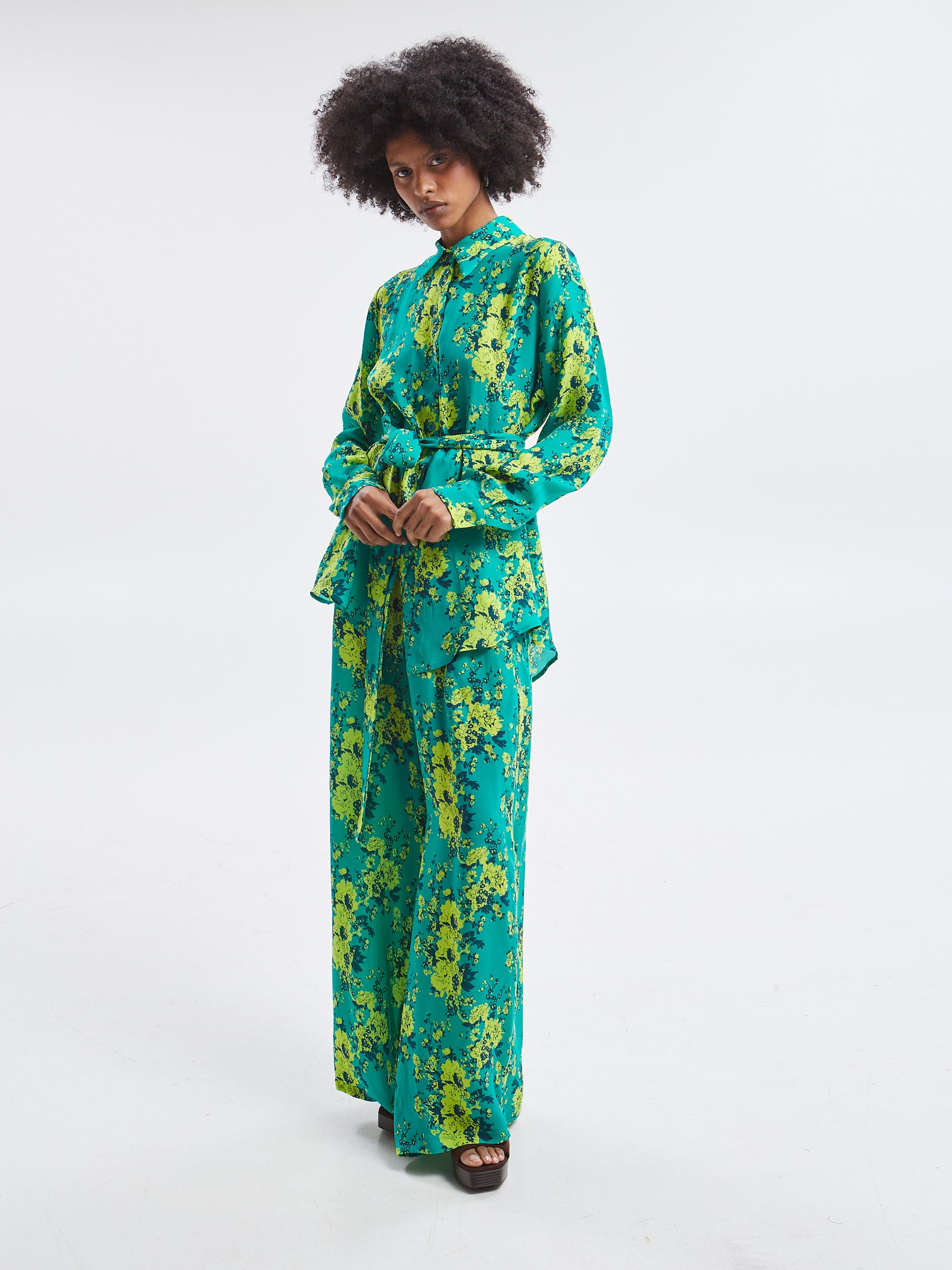 Tahlia cupro floral pants