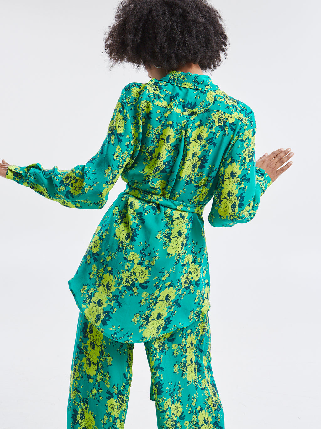 Tahlia cupro floral shirt