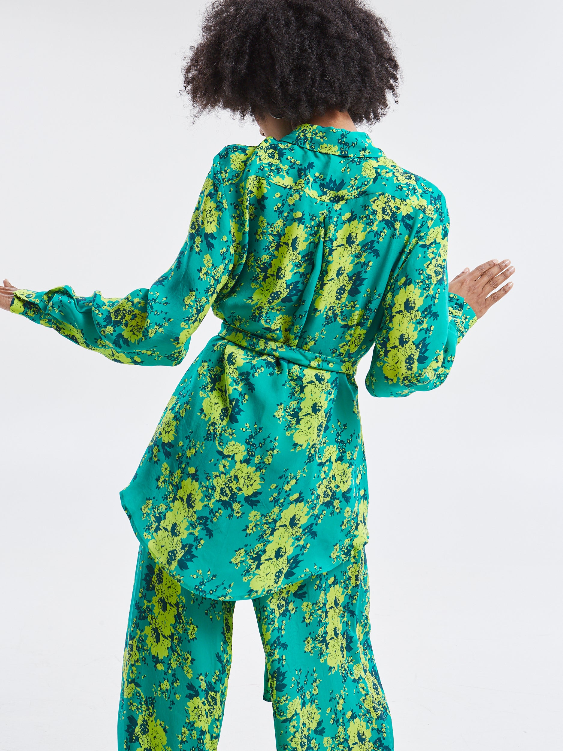 Tahlia cupro floral shirt